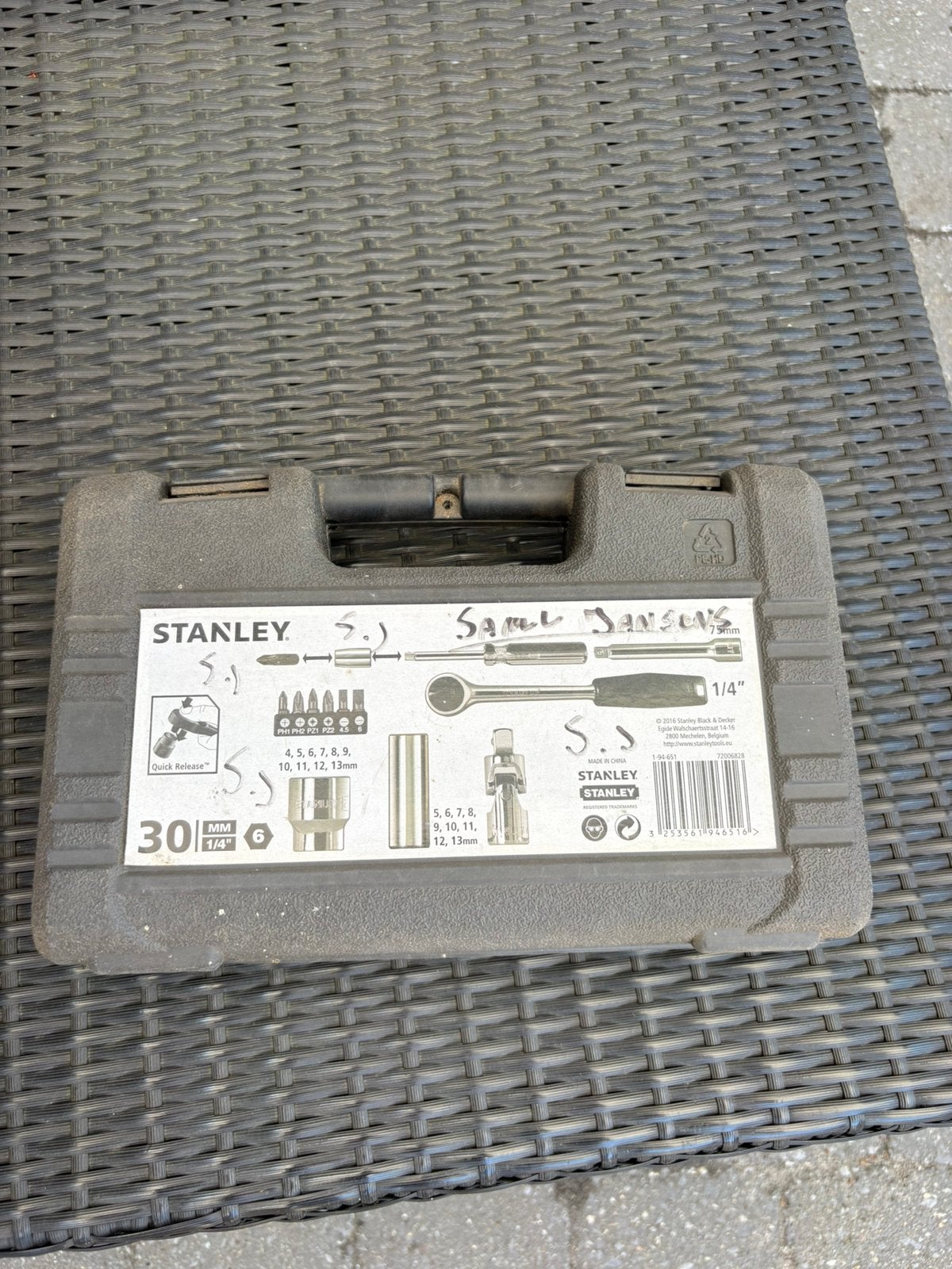 Kit de douilles Stanley, Enlèvement, Stanley