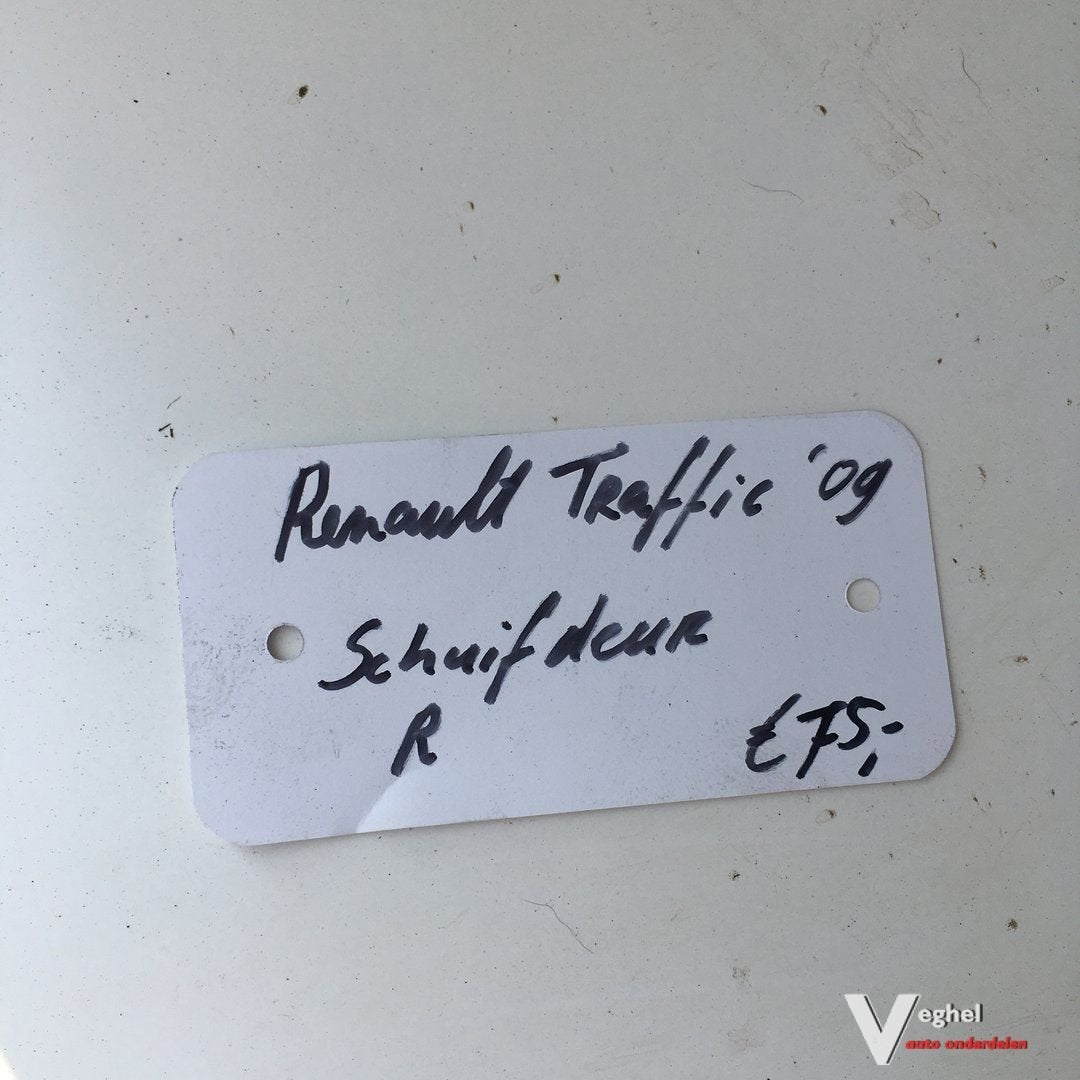 Renault Traffic 2009 2.0 diesel Schuifdeur Rechts, Ophalen, Gebruikt, -, Deur