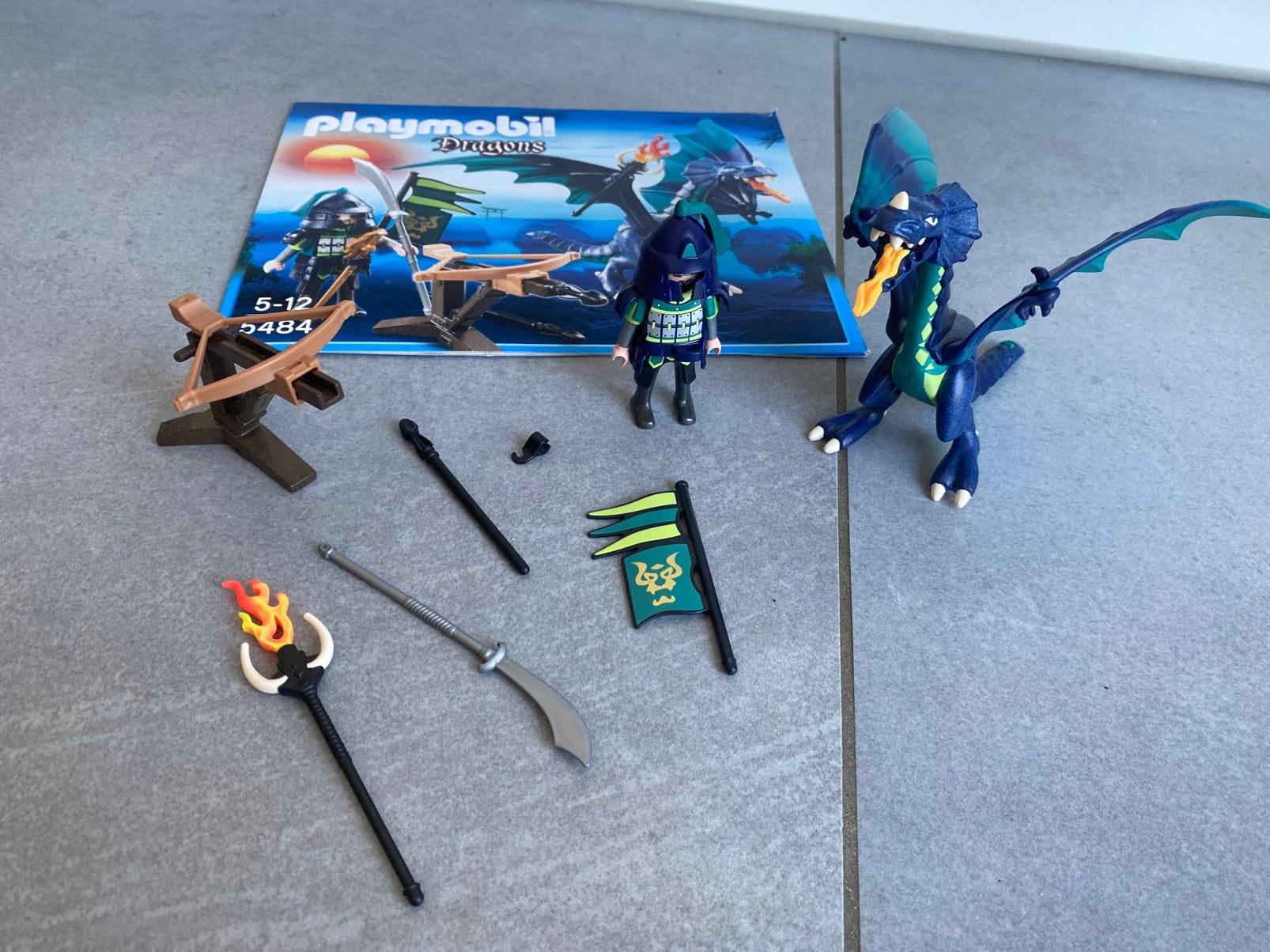 Playmobil dragons draak met krijger 5484, Kinderen en Baby's, Speelgoed | Playmobil, Ophalen, Complete set, Zo goed als nieuw
