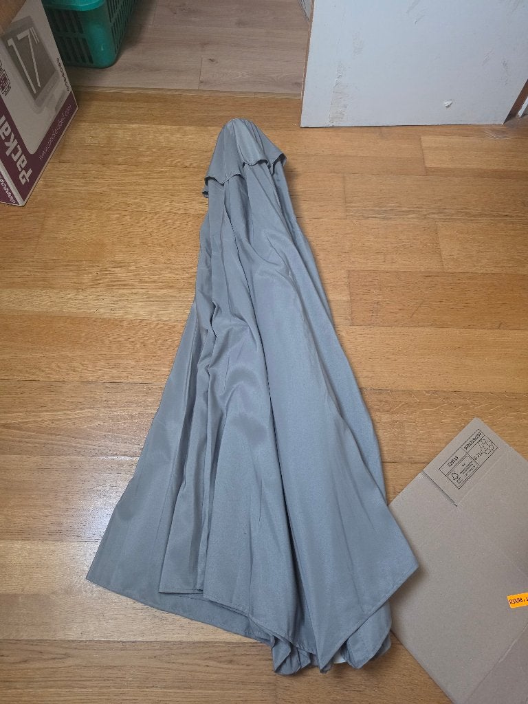 Parasol 3 mètres avec pied, Enlèvement, Comme neuf, 2 à 3 mètres, Parasol sur pied