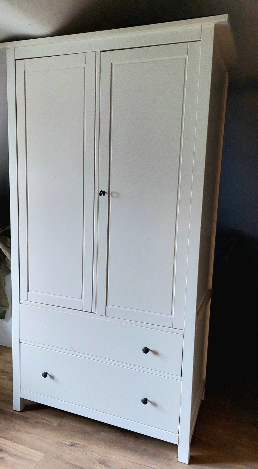 Garde-robe Ikea Hemnes blanche en bois, Maison & Meubles, Enlèvement, Utilisé