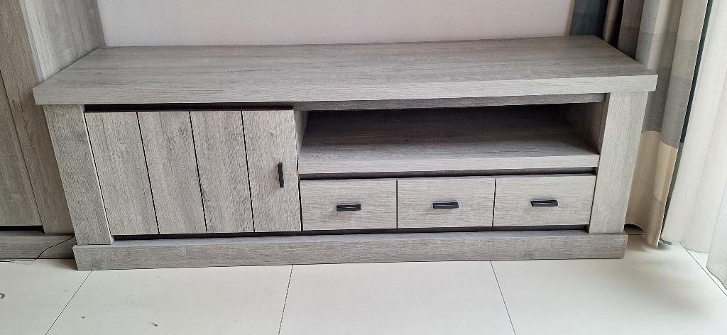 Mooi en groot grijs TVmeubel, Enlèvement, Comme neuf