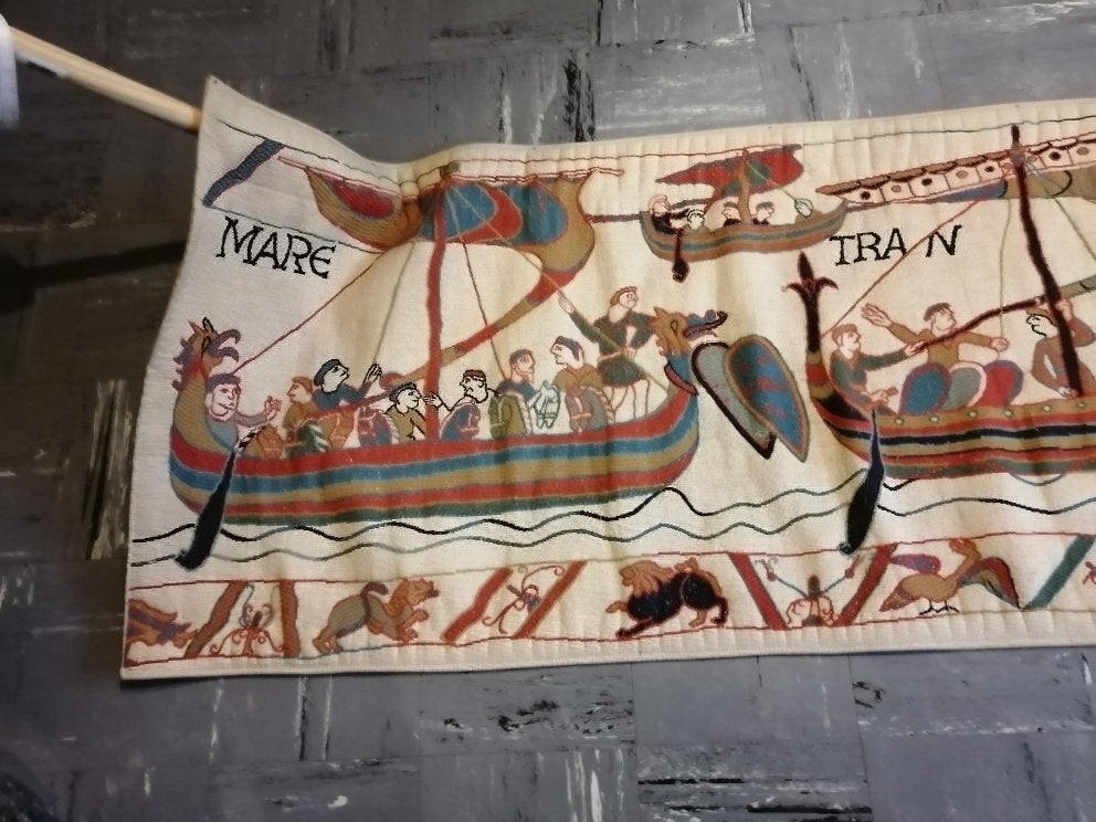 Slag bij Hastings -Wandtapijt linnen, Antiquités & Art, Enlèvement