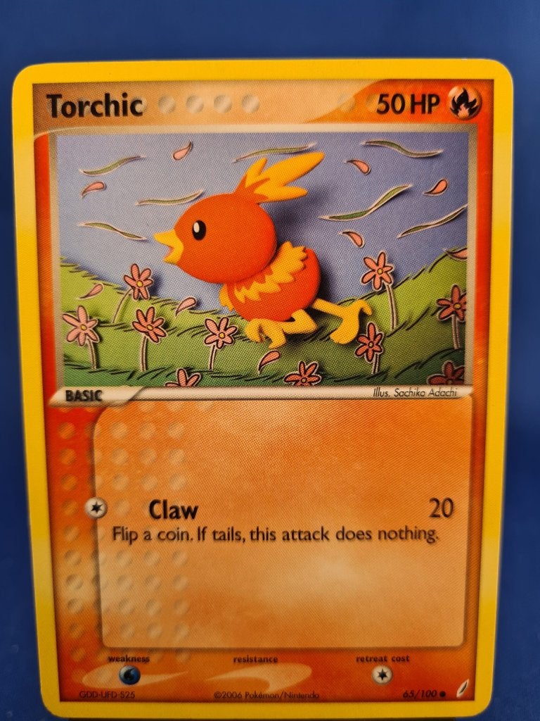 Torchic 65/100 - Crystal Guardians, Hobby en Vrije tijd, Verzamelkaartspellen | Pokémon, Gebruikt, Verzenden