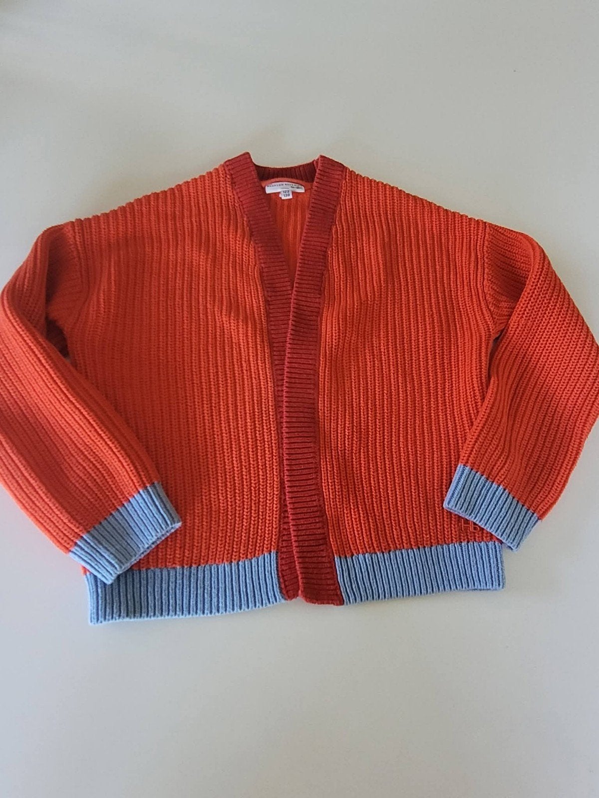 Rode gilet vest met blauw detail Maat: 128 Merk: Hampton Bay, Ophalen of Verzenden