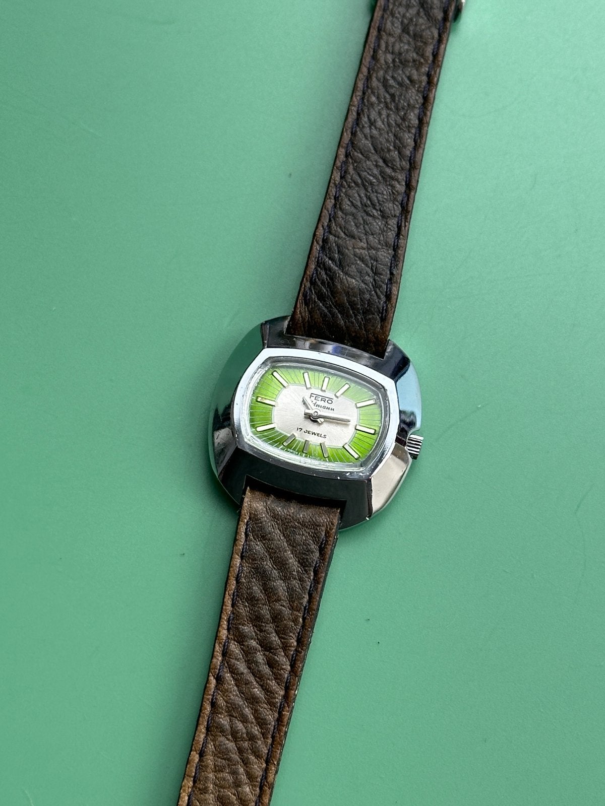 Fero Feldman - Vintage horloge, Bijoux, Sacs & Beauté, Montre-bracelet, Autres marques, Enlèvement ou Envoi, Acier