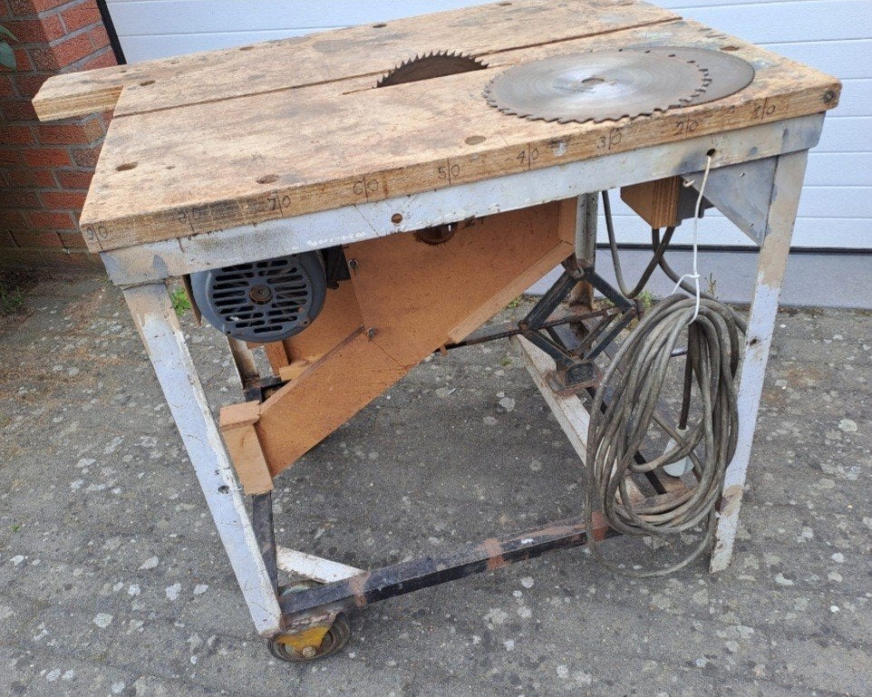 Zaagtafel op 3fasen!, Doe-het-zelf en Bouw, Ophalen, Gebruikt, Cirkelzaag, 30 tot 70 mm