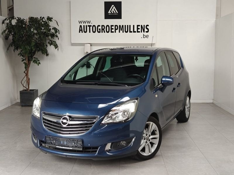 Opel Meriva Turbo ECOTEC Ultimate Edition AUT, Auto's, Monovolume, Gebruikt, Blauw, Leder en Stof