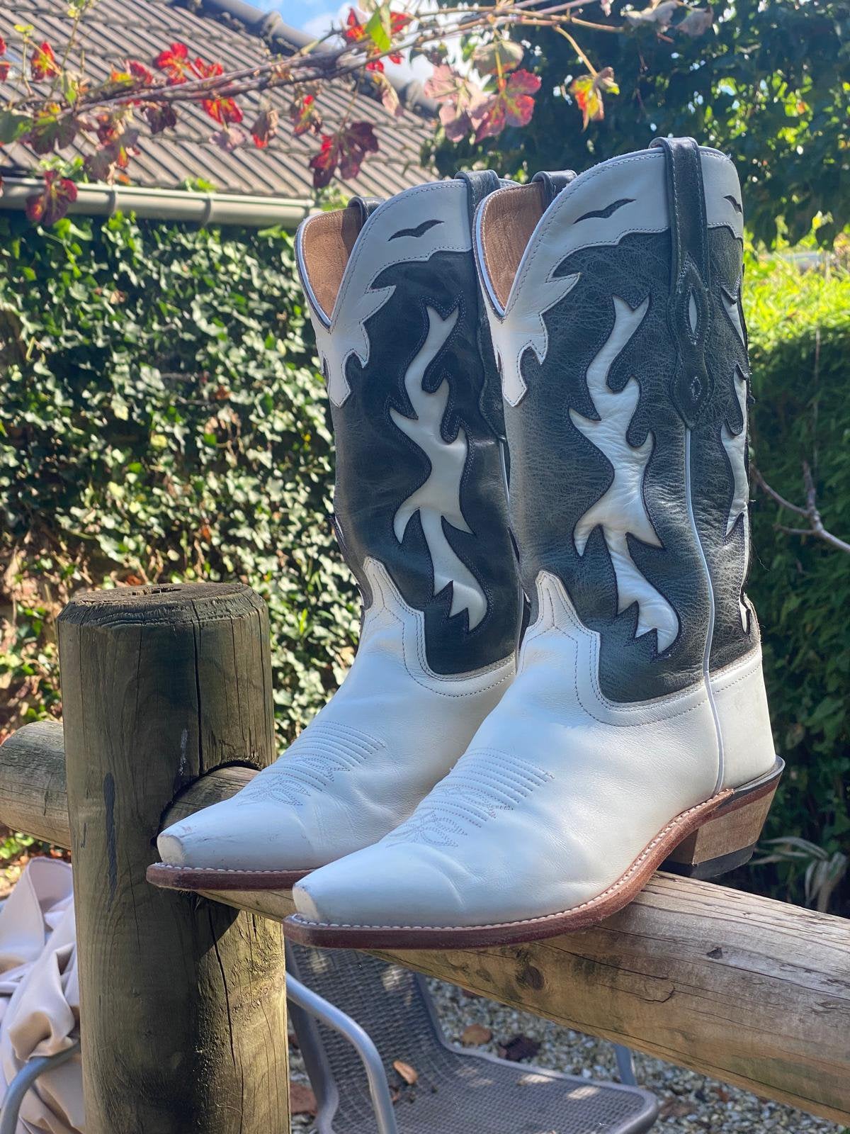 Cowboy laarzen Old West - 39, Kleding | Dames, Hoge laarzen, Wit, Ophalen of Verzenden, Zo goed als nieuw