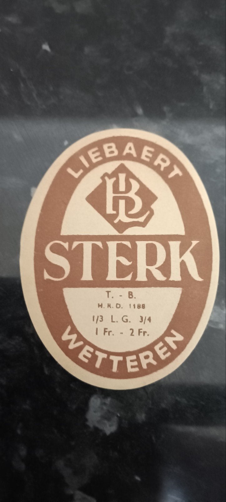 oud bieretiket sterk oude br Liebaert Wetteren, Verzamelen, Ophalen of Verzenden