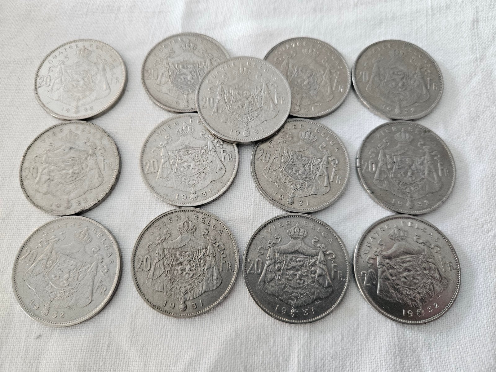 20 francs 1931-1932 Albert I, Postzegels en Munten, Ophalen of Verzenden