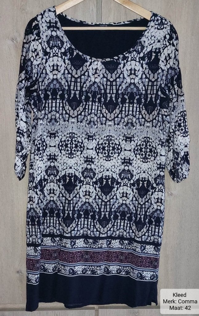 Kleed dames: Comma maat 42 (NIEUW), Enlèvement ou Envoi, Comma, Longueur genou, Bleu
