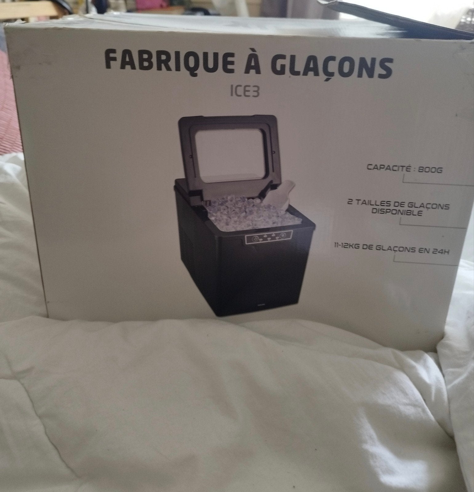 Fabrique à glaçons ICE3 neuve, Enlèvement