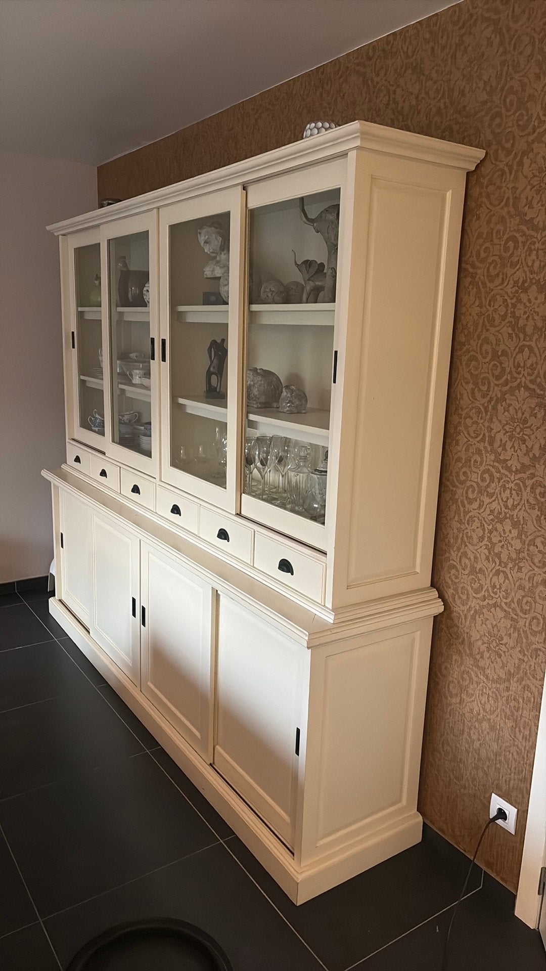 Teak meubel landelijk 255cm lengte diepte 53cm hoogte 218cm, Huis en Inrichting, Ophalen, Zo goed als nieuw