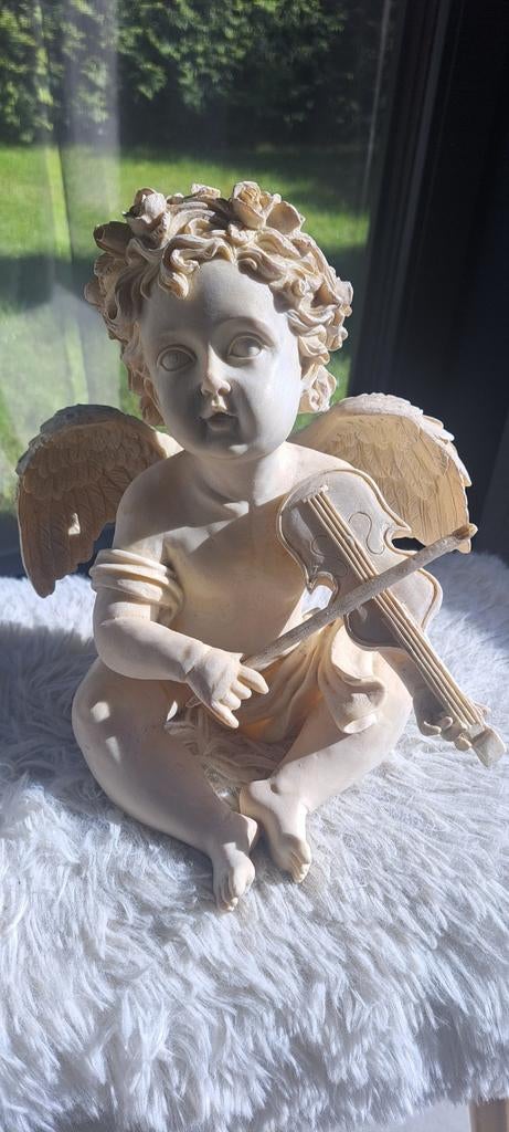 Engel beeld met viool – decoratief beeldje, Collections, Enlèvement ou Envoi