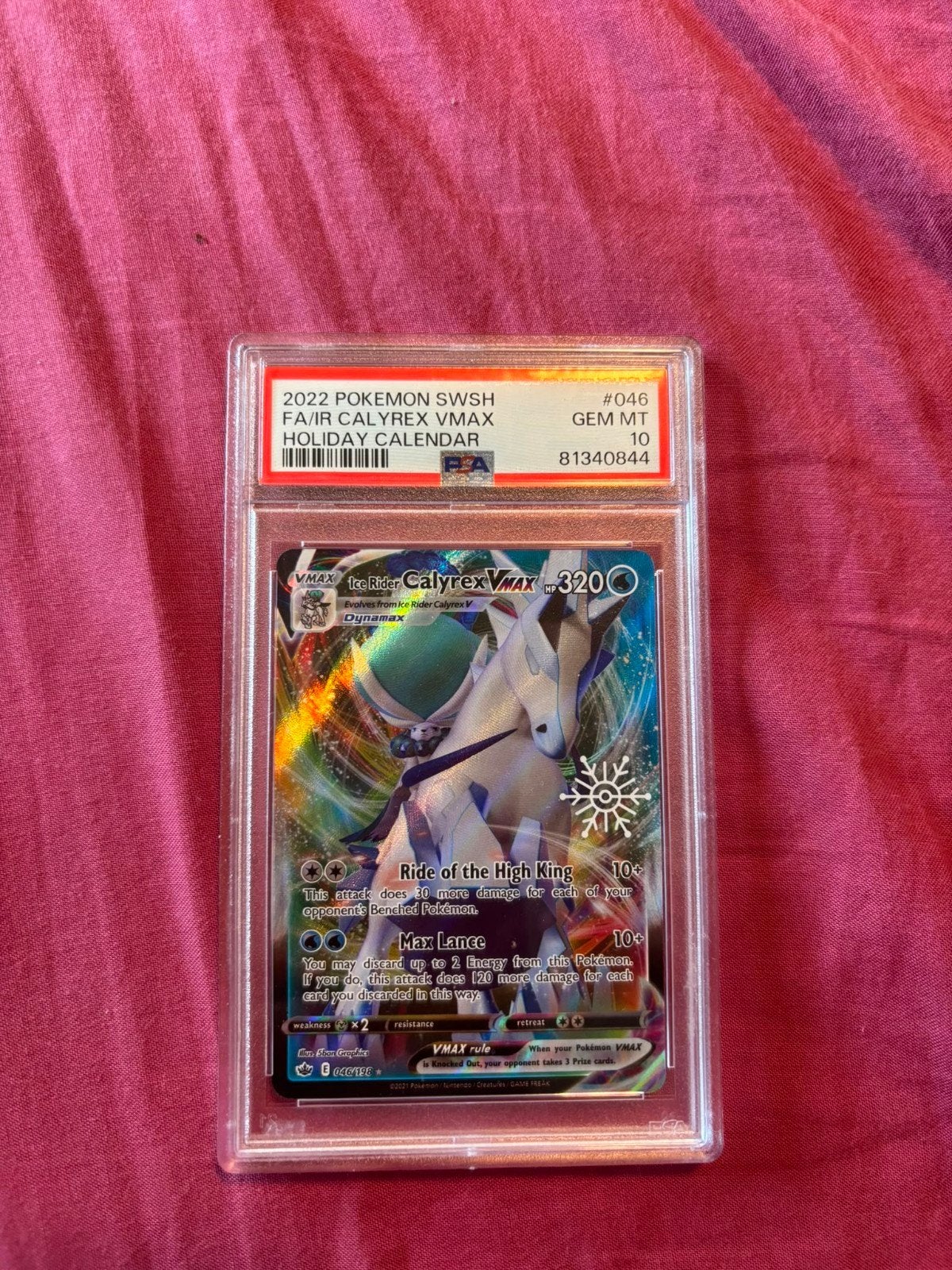 Pokemon Ice Rider Calyrex VMAX PSA 10 avec tampon à glace, Enlèvement ou Envoi, Neuf, Cartes en vrac, Foil