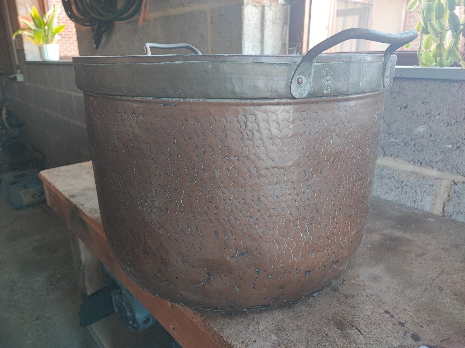 Koperen ketel - bloempot, Ophalen, Overige materialen, Rond, Binnen
