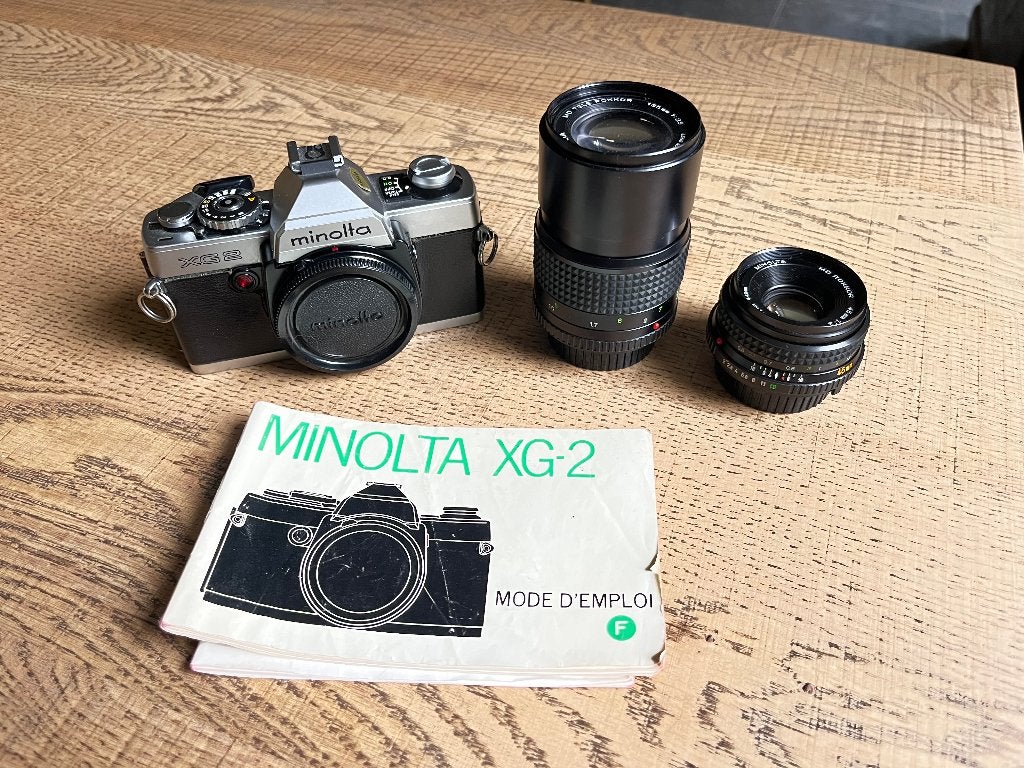 minolta xg2 analoge camera, Ophalen of Verzenden, Gebruikt, Spiegelreflex, Minolta