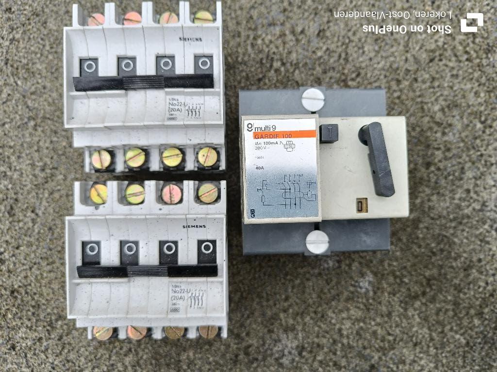 Zekeringen en differentieel, Ophalen, Gebruikt