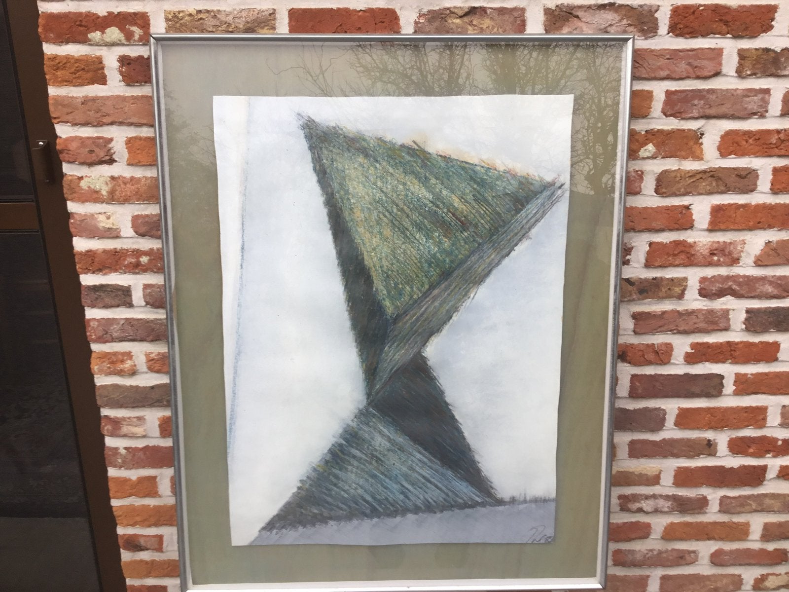 Technique mixte sur papier - signée '83 -dimensions :90x72cm, Enlèvement, Technique mixte