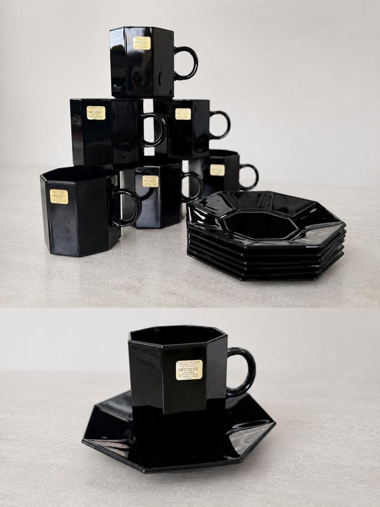 Vintage zwart koffie servies, Ophalen