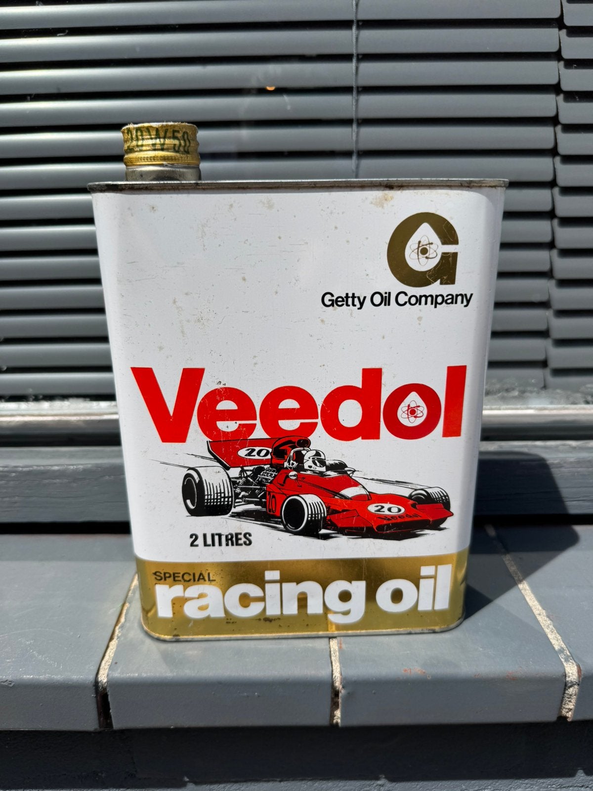 Veedol Racingoil zeldzaam olie blik, Verzamelen, Ophalen of Verzenden, Gebruikt, Verpakking