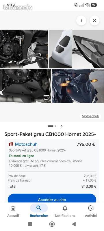 pack sport hornet 1000 sp, Motos, Enlèvement ou Envoi, Neuf