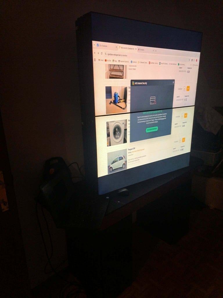 Videowall vo publiciteit met 2x46" LCD-scherm in flightcase, Ophalen, Gebruikt, Overige typen