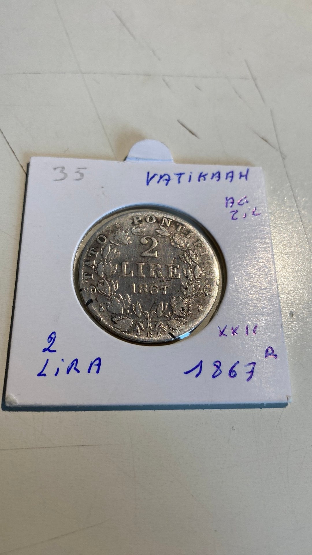 Zilver munt Vaticaan, Postzegels en Munten, Verzenden, Zilver
