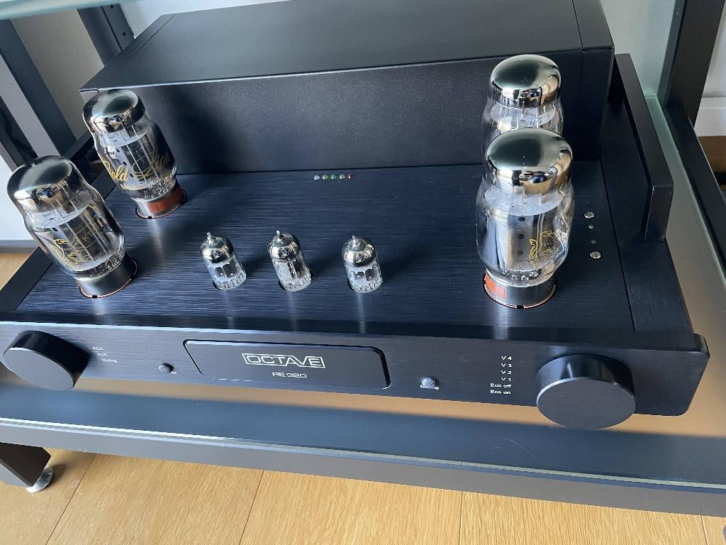 PowerAmp Octave RE 3320 + Super zwarte doos, Audio, Tv en Foto, Buizenversterker, Versterker, Ophalen