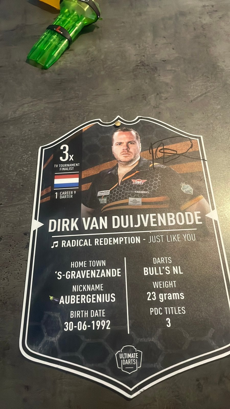 Dartskaart, Ophalen, Zo goed als nieuw