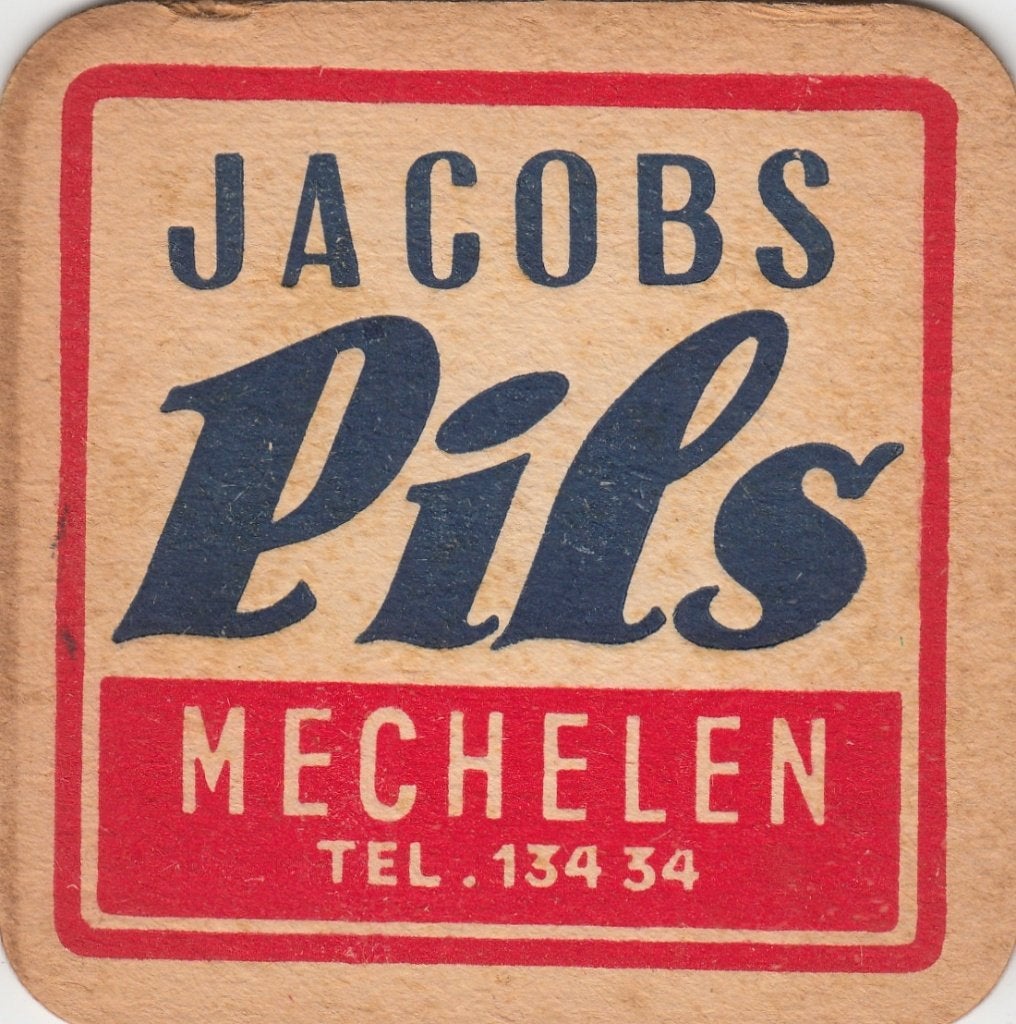oud bierviltje Br. Jacobs, Ophalen of Verzenden, Gebruikt, Viltje(s), Overige merken