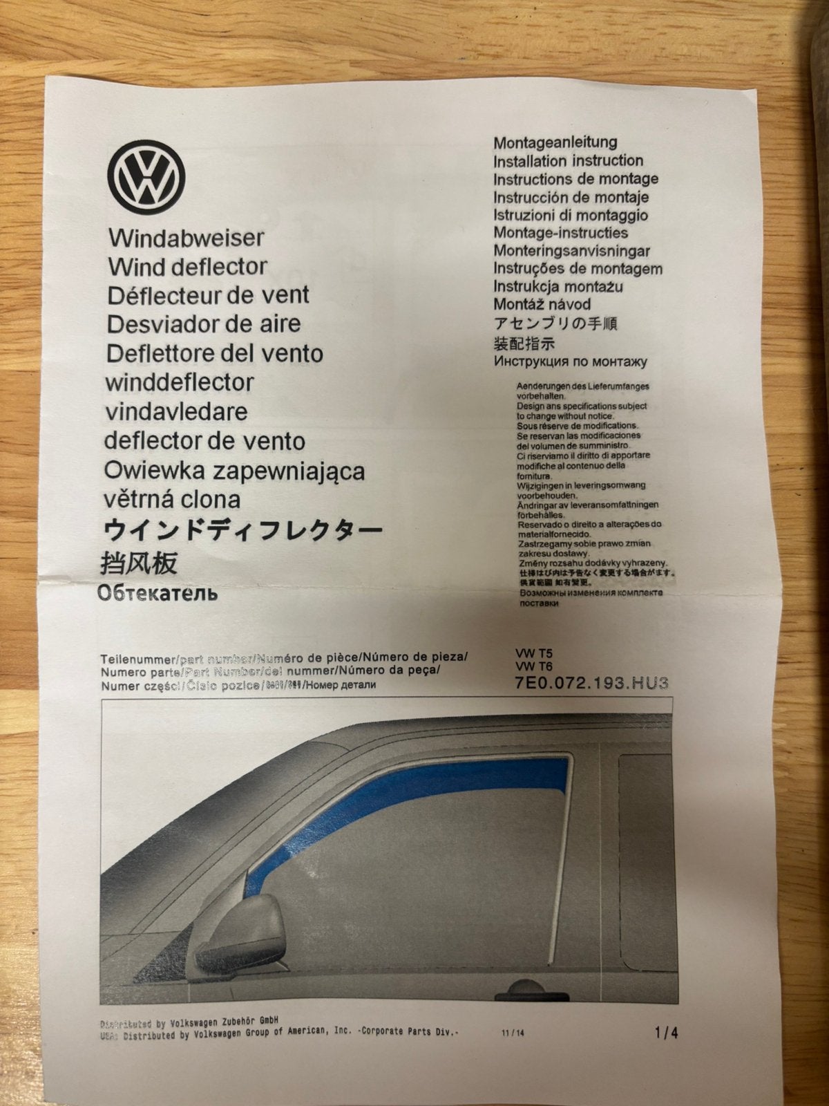 Déflecteur de vent pour VW T5, T6 et T6.1 California, Enlèvement, Neuf