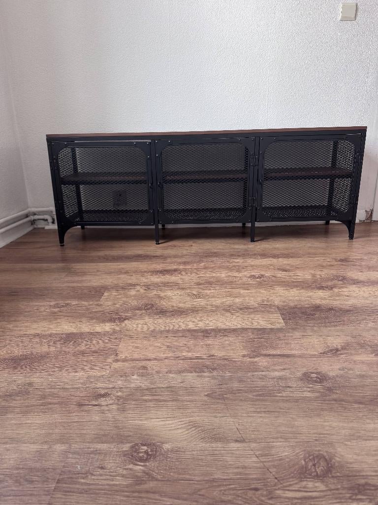 meuble tv, 150 tot 200 cm, Ophalen of Verzenden, Zo goed als nieuw, Eikenhout