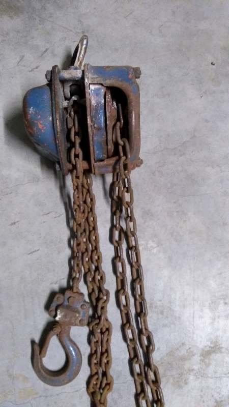 takel met lange ketting, Ophalen of Verzenden, Gebruikt, Handmatig