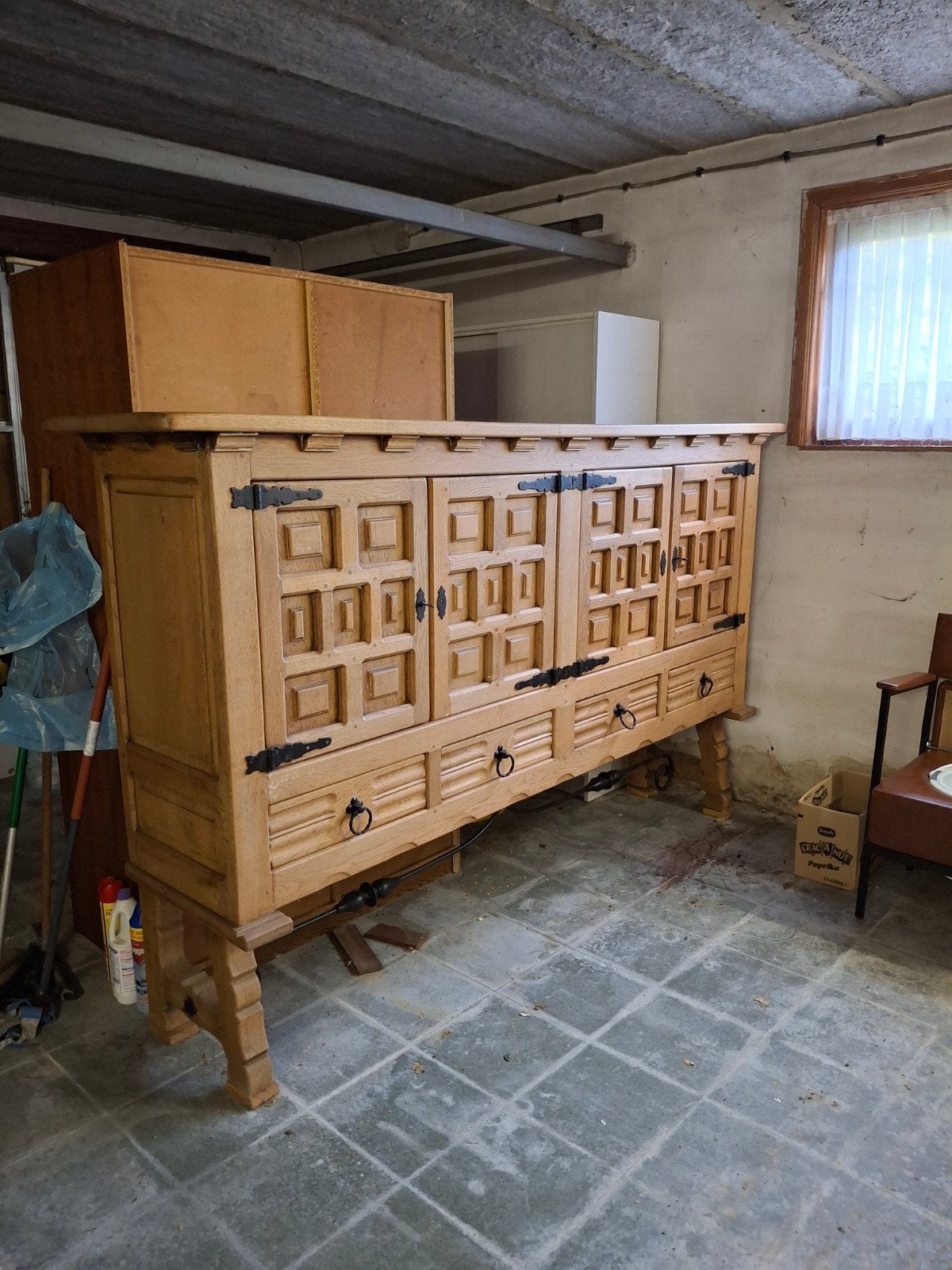Massief eiken dressoir - bahut, Ophalen
