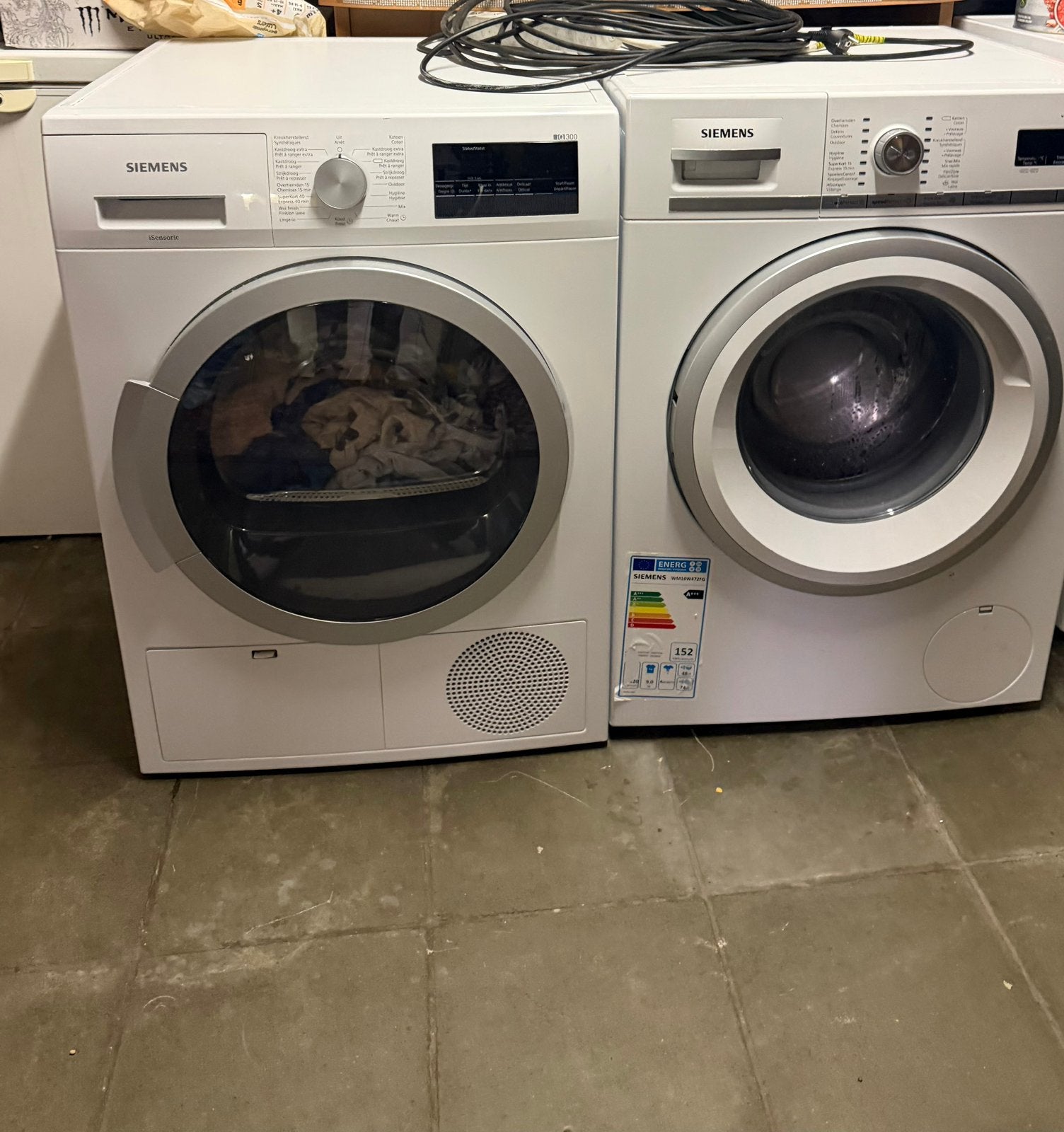 Wasmachine + Droogkast Siemens 350€, Elektronische apparatuur, Ophalen of Verzenden, Zo goed als nieuw