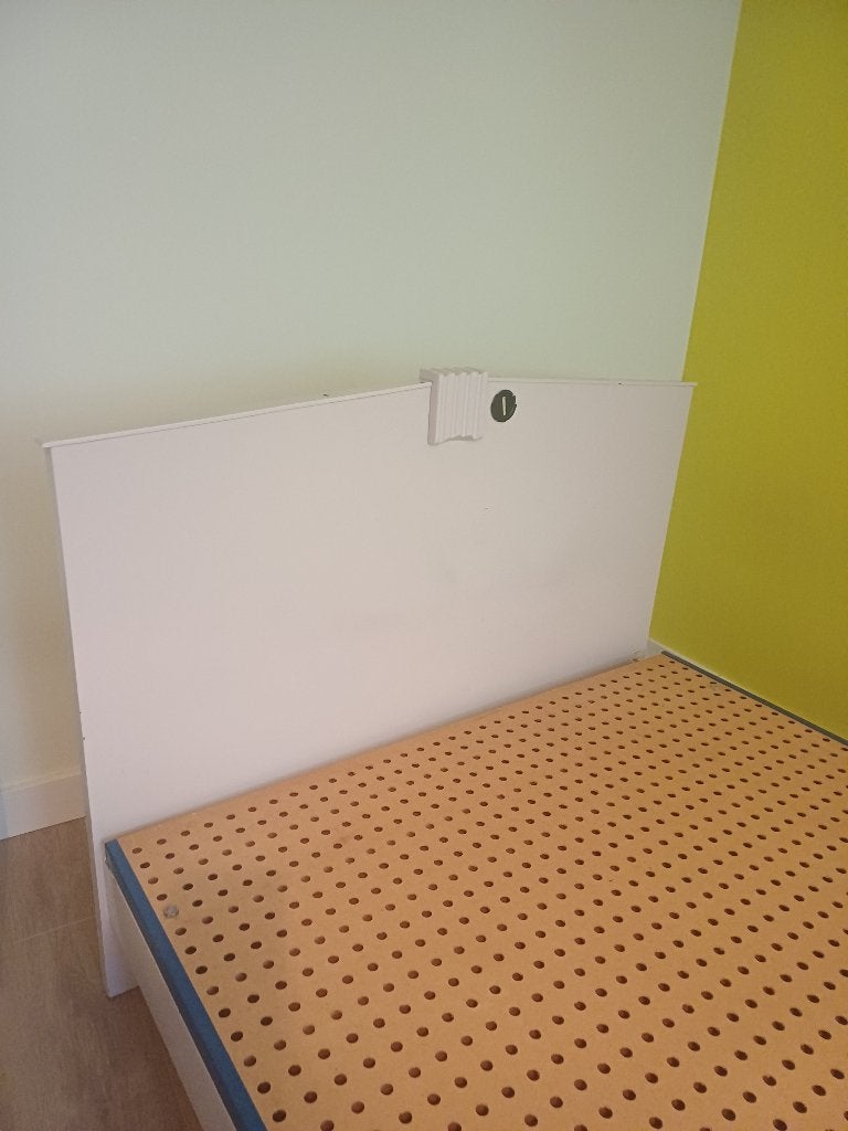Bed 1m40 breed, Huis en Inrichting, Slaapkamer | Bedden, Ophalen, Gebruikt, 140 cm, Twijfelaar