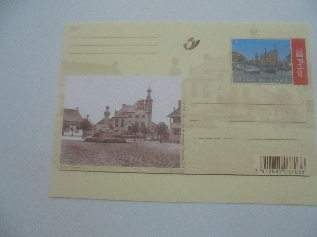 briefkaart-vroeger en nu postfris -dessel -markt, Postzegels en Munten, Verzenden, Briefkaart