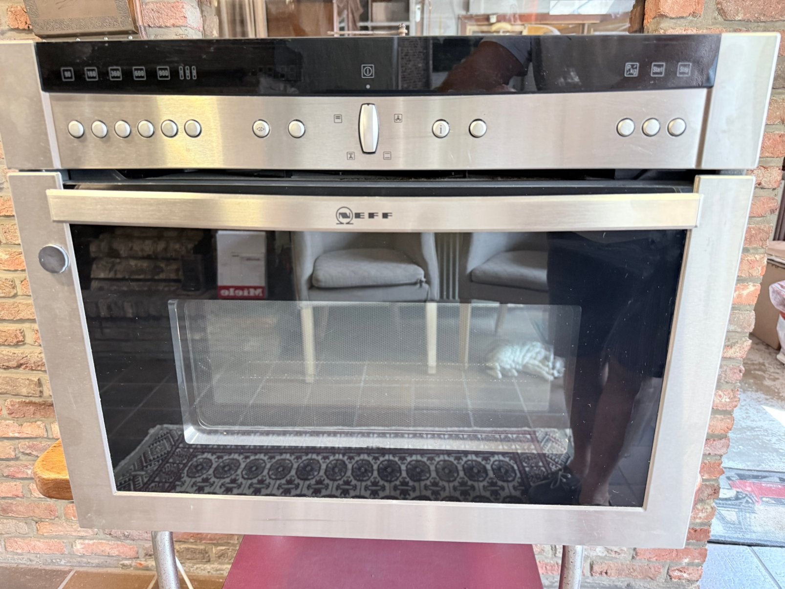 Neff combi oven 45 cm hoog inox, Ophalen, Gebruikt, Inbouw