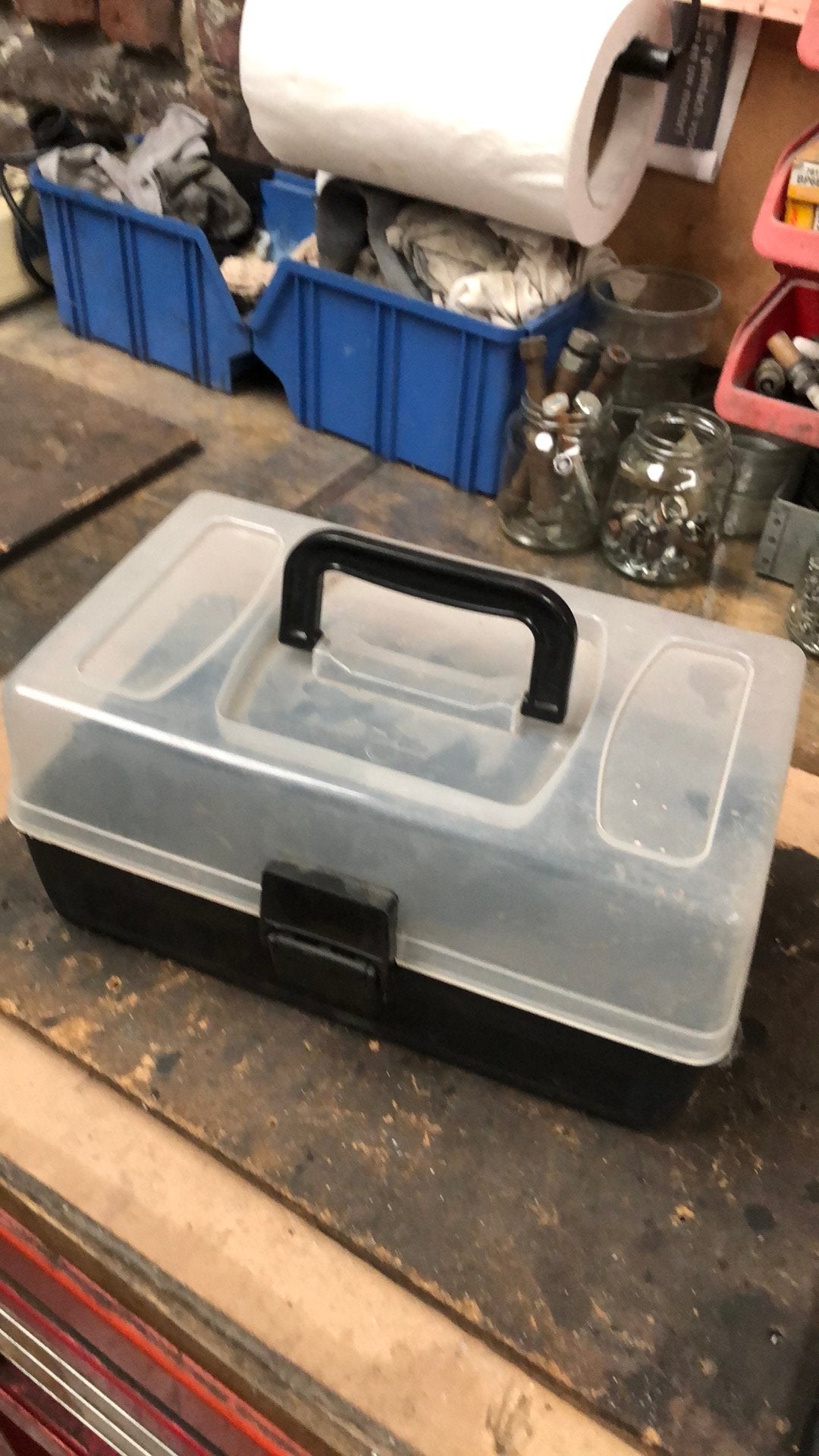 Plastic gereedschapskist, Ophalen, Gebruikt