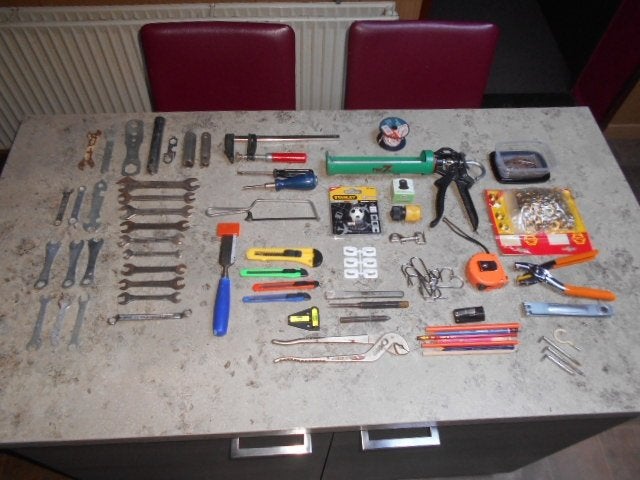 Lot d'ustensiles de travail - Le tout pour 10€, Bricolage & Construction, Enlèvement ou Envoi, Comme neuf