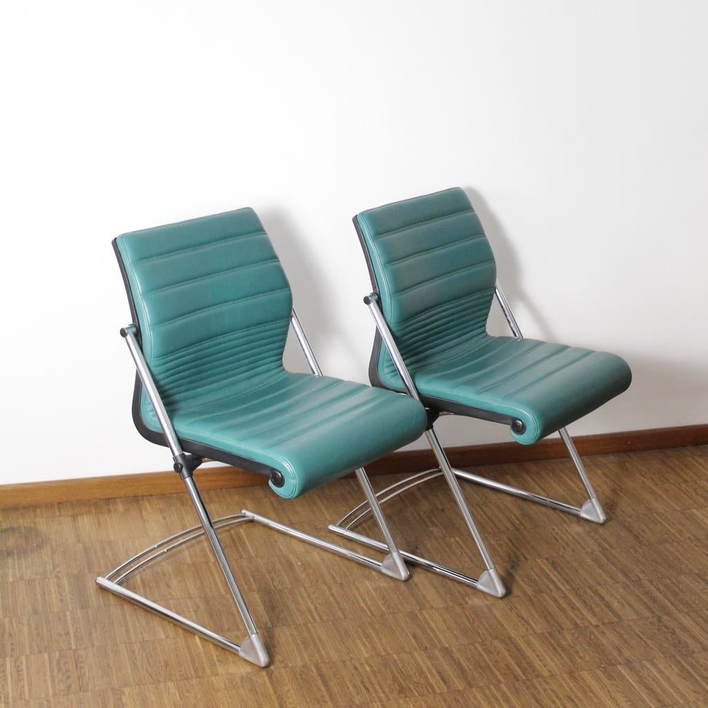 Unieke set 2 Vintage Drabert "Z" Stoelen – by Hans Ullrich, Huis en Inrichting, Ophalen of Verzenden, Zo goed als nieuw, Twee
