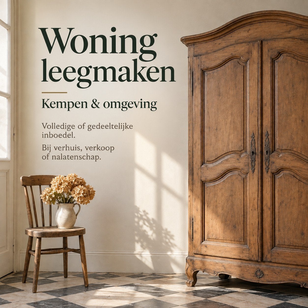 Woning leegmaken & inboedel opruimen – Kempen, Boeken, Ophalen