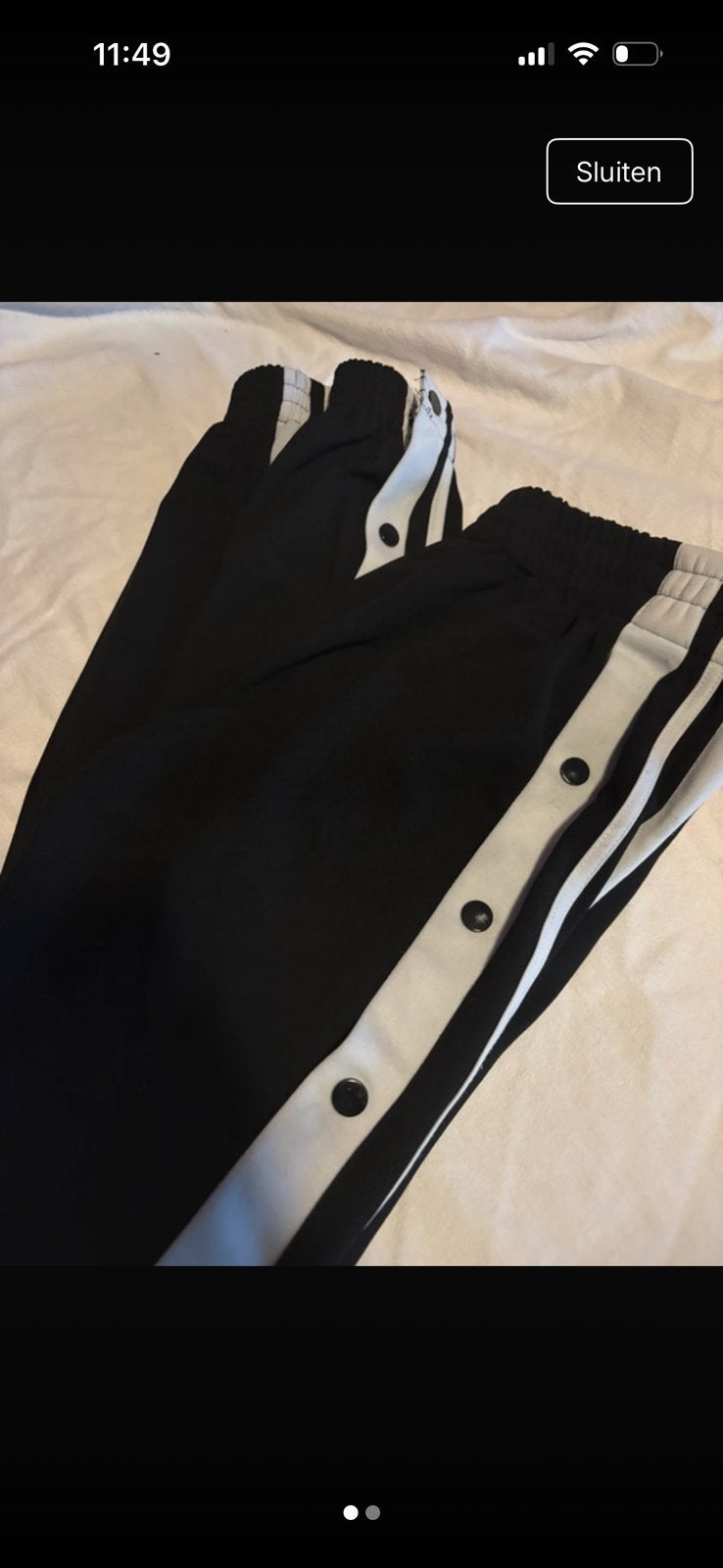 Broek met knoppen, Verzenden, Zwart, Zo goed als nieuw, Maat 36 (S)