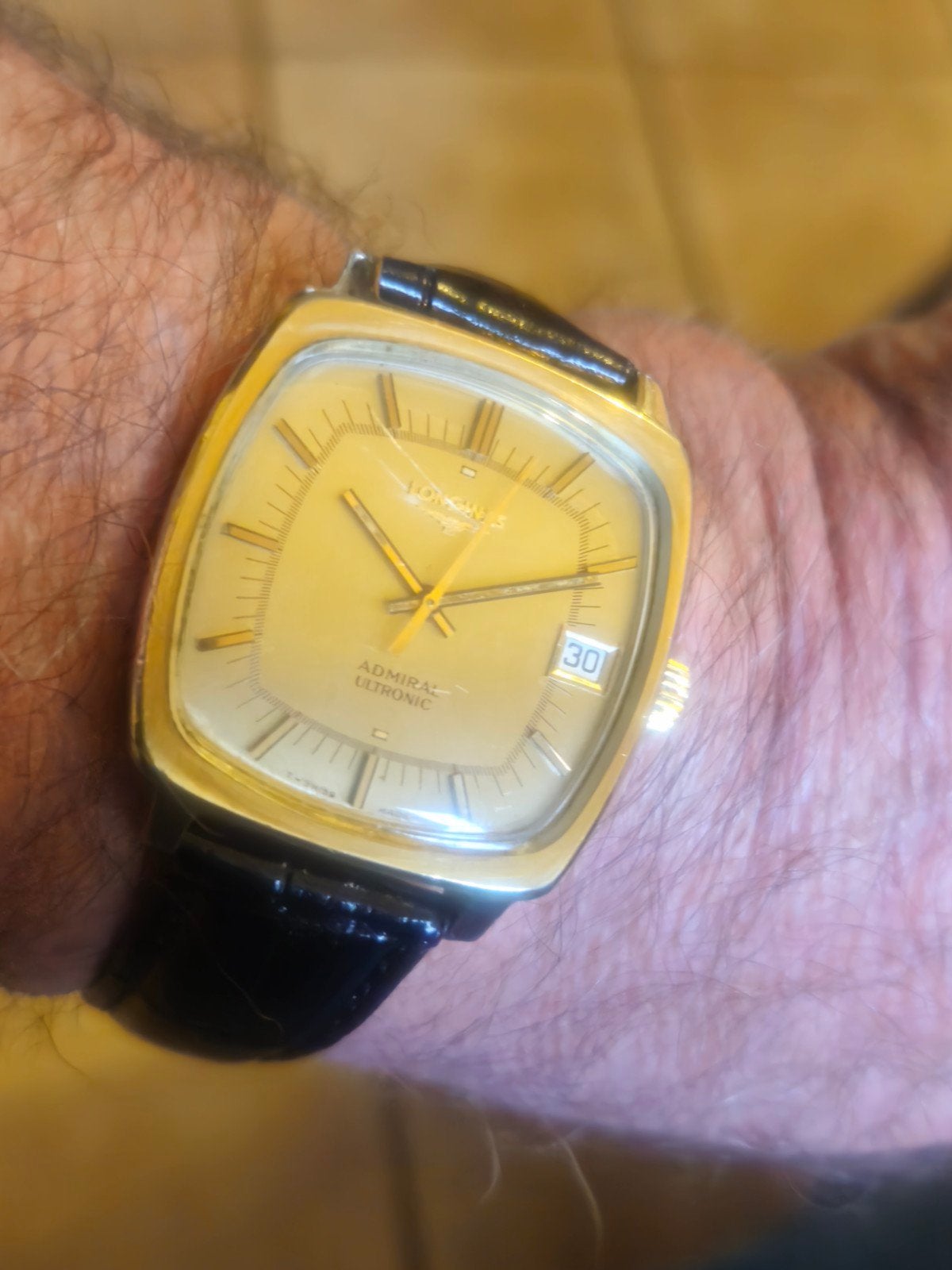 Longines Admiral Ultronic 1970 horloge, Handtassen en Accessoires, Horloges | Heren, Ophalen of Verzenden