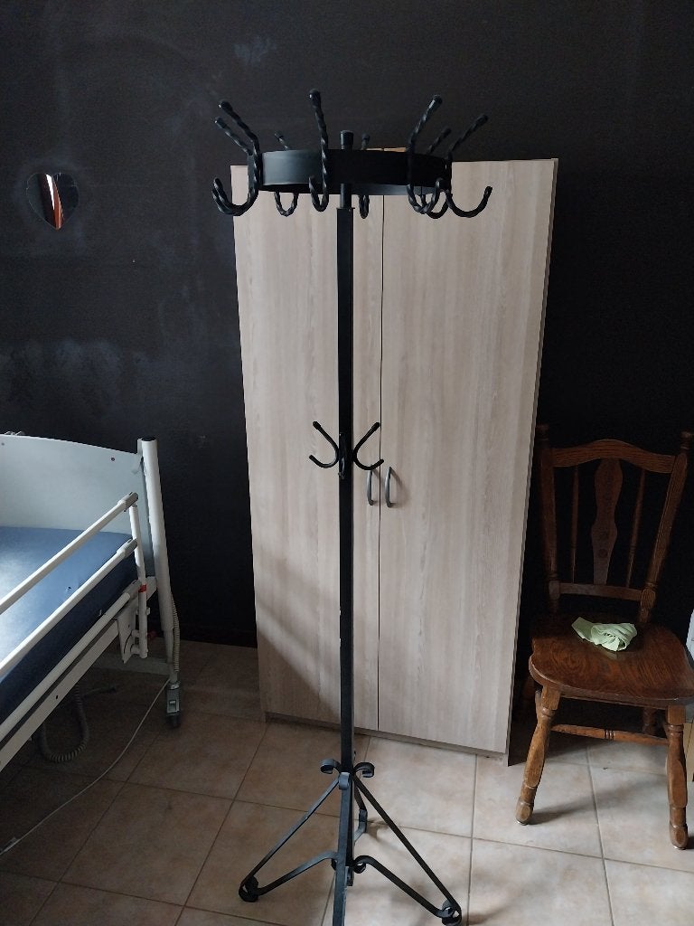 Porte manteaux en fer forgé, Comme neuf, Métal, Portemanteau sur pied, 150 à 200 cm