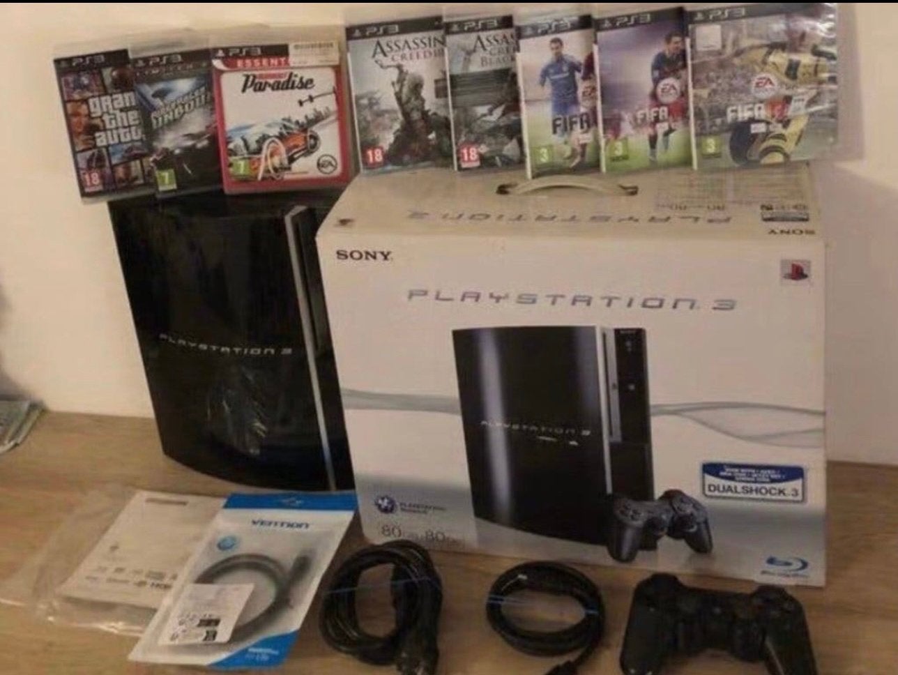 Ps3 phat CECHK04 80 gb, Games en Spelcomputers, Spelcomputers | Sony PlayStation 3, Met games, Phat, Zo goed als nieuw, Met 1 controller