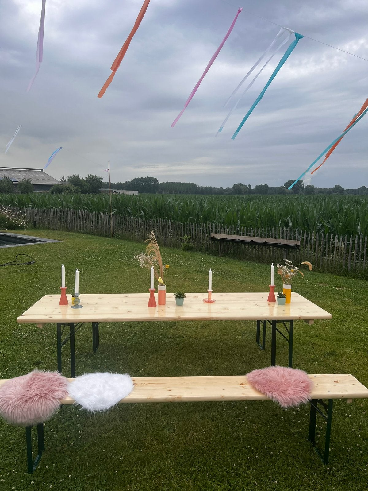 Te huur: biertafels en -banken, Ophalen of Verzenden, Gebruikt