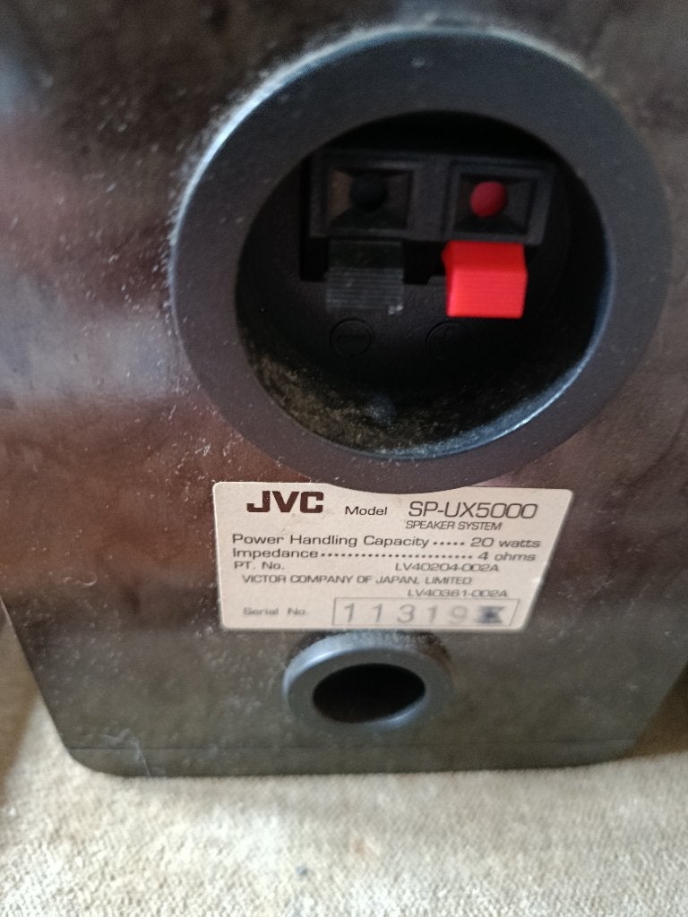 Petites enceintes JVC + câble, TV, Hi-fi & Vidéo, Moins de 60 watts, Enlèvement, Utilisé, Enceintes stéréo